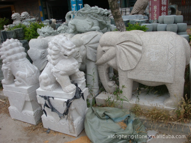 【花岗岩石雕工艺品,大象】价格,厂家,图片,石膏、石料工艺品,庄雄民